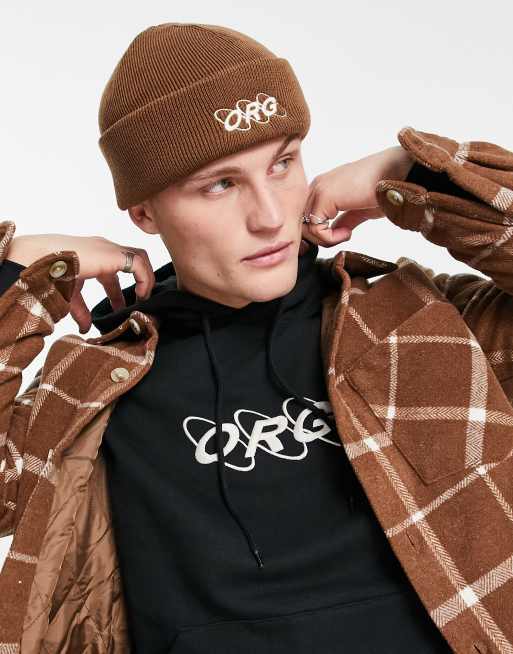 Gorro marrón de punto inglés ORG de Jack & Jones Originals