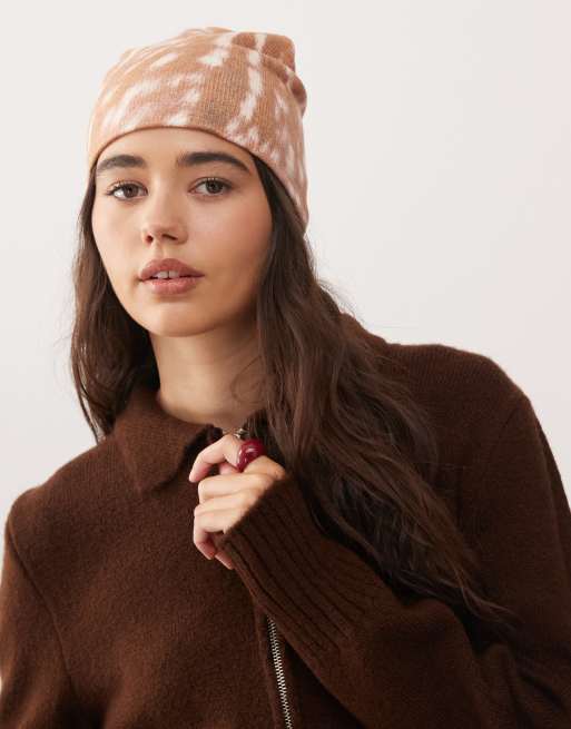 Gorro multicolor con estampado de ciervo de COLLUSION