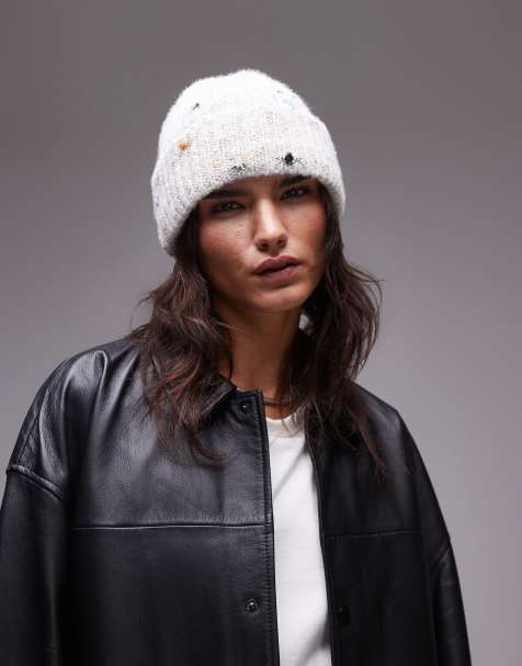 Gorro multicolor jaspeado de canalé Henry de Topshop - view 1