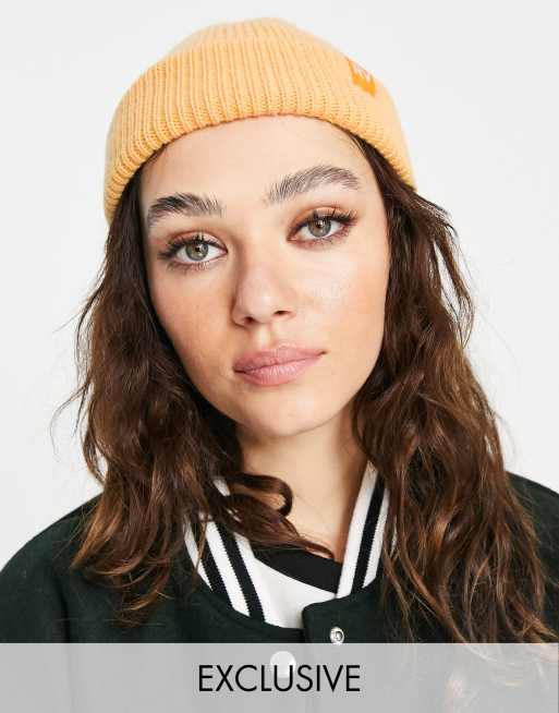Gorro naranja de estilo pescador con logo a tono de Reclaimed Vintage