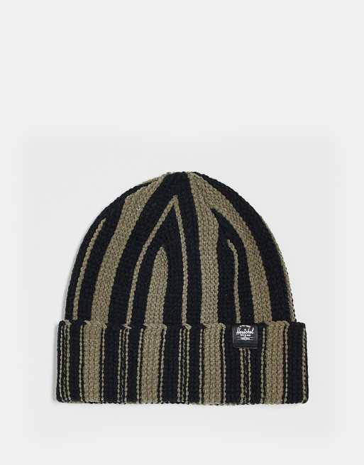 Gorro negro a rayas de Herschel Supply Co