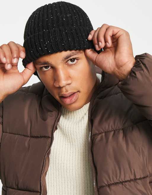 Gorro negro jaspeado de punto grueso de Jack & Jones , 4 de 4