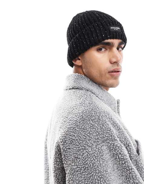 Gorro negro jaspeado de punto grueso de Jack & Jones - view 1