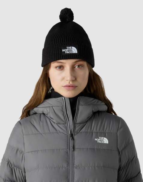 Gorro negro TNF con pompón y recuadro del logo TNF de The North Face - view 1