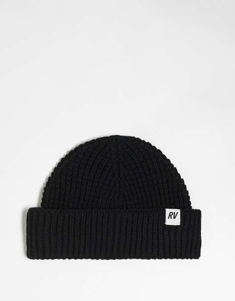 Gorro negro unisex con logo de punto de arroz de Reclaimed Vintage (parte de un conjunto) - view 1
