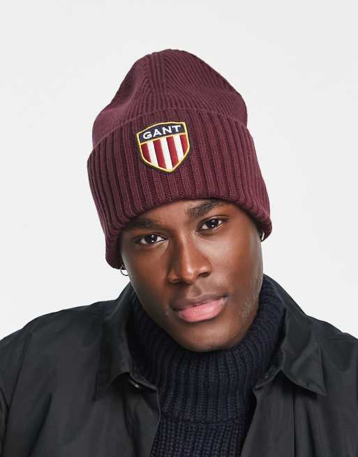 Gorro De Punto GANT Banner Shield Beanie - Unisex, 100% Lana, Talla Única