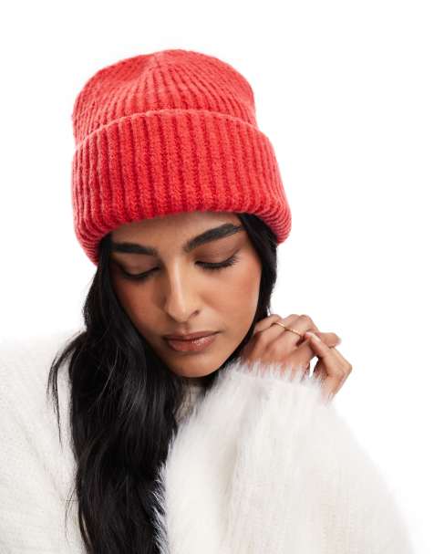 Gorro rojo de punto grueso de New Look - view 1