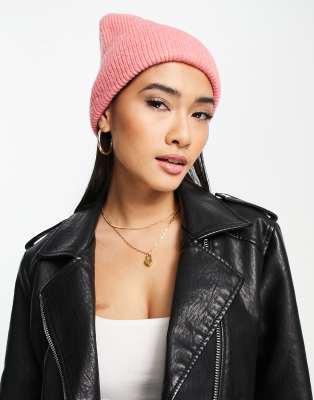 Gorro rosa de punto de mezcla de lana de NA-KD