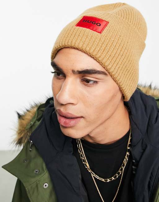 Gorro veis con recuadro del logo Xaff de HUGO