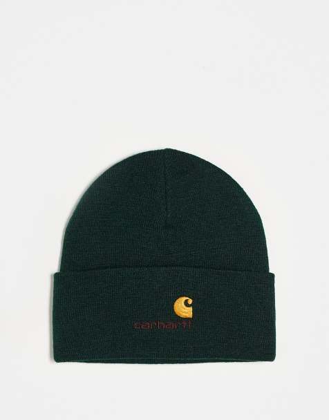 Gorro verde oscuro con logo de texto American de Carhartt WIP - view 1