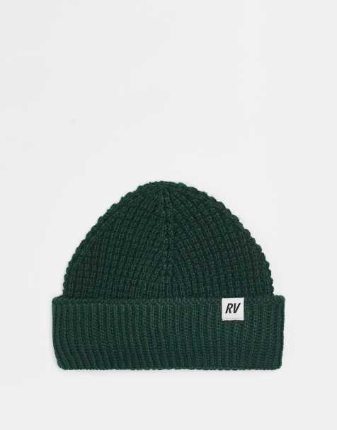 Gorro verde unisex de punto gofrado de Reclaimed Vintage - view 1