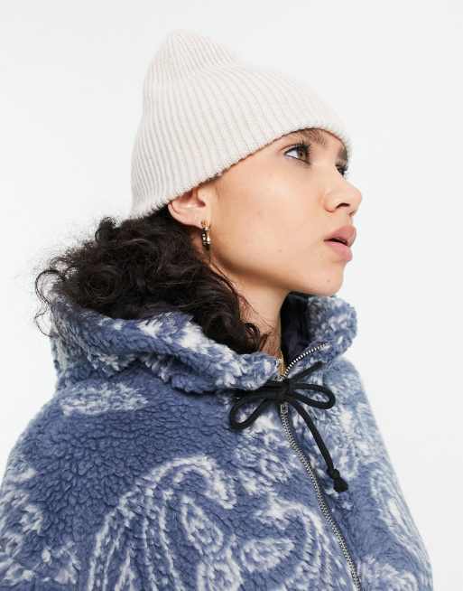Gorro Weekday Day soft rib en color avena melange - BEIGE