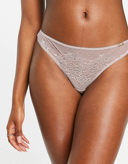 Gossard Glossies Lace thong in light pink