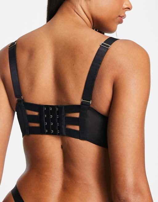 Gossard Pulse mesh longline bra in black, 2 of 4