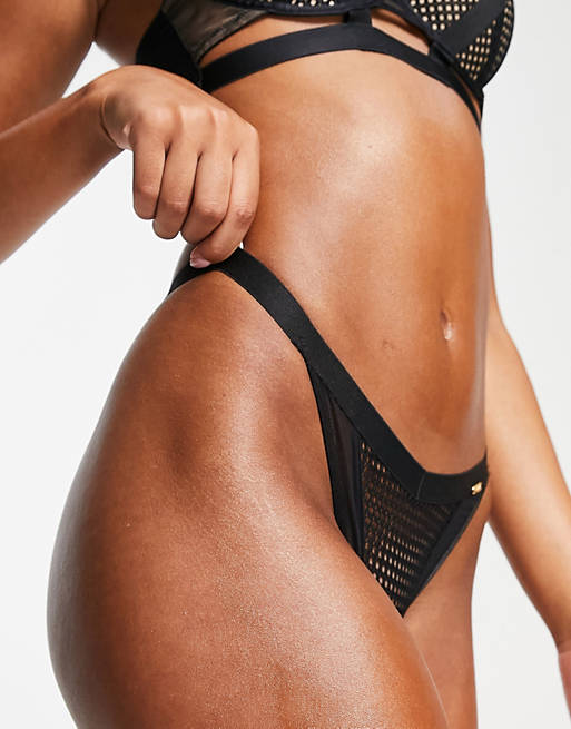Pulse mesh V-front thong in Asos Women Clothing Underwear Lingerie Sets 