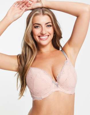 Gossard superboost lace non-padded plunge underwired bra in light