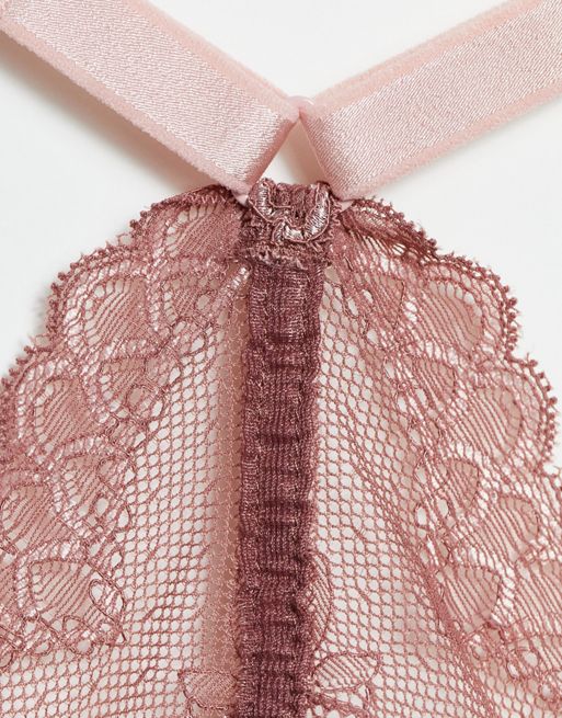 Gossard Superboost Lace deep v bralette in pink