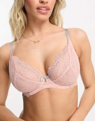 Gossard Superboost Lace Non-padded Plunge Underwired Bra In Light