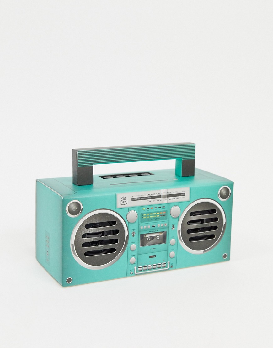 GPO - Bronx boombox bluetooth speaker in aquablauw-Zonder kleur