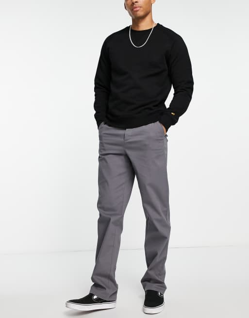 Grå chinos i afslappet model fra ASOS DESIGN