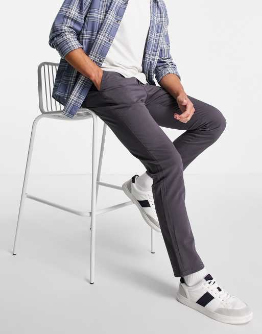grå chinos i smal pasform fra Jack & Jones Intelligence