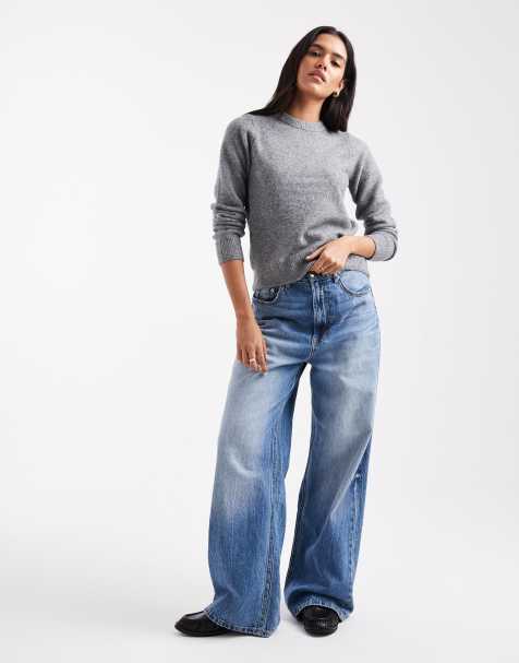Grå trøje med rund hals fra New Look - view 1