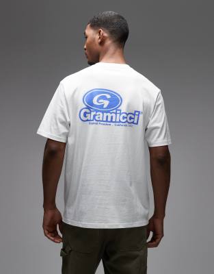 Kurzärmliges T-Shirt in Weiß mit Grafikprint auf dem Rücken Weiß XS
