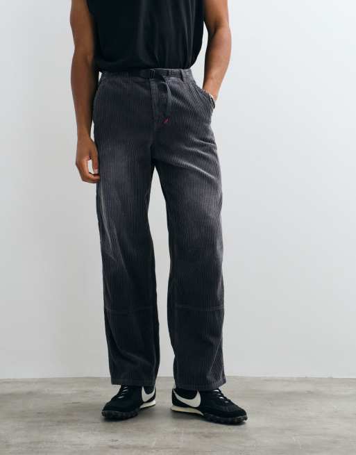 Gramicci baggy chunky cord trousers in charcoal, 2 of 5