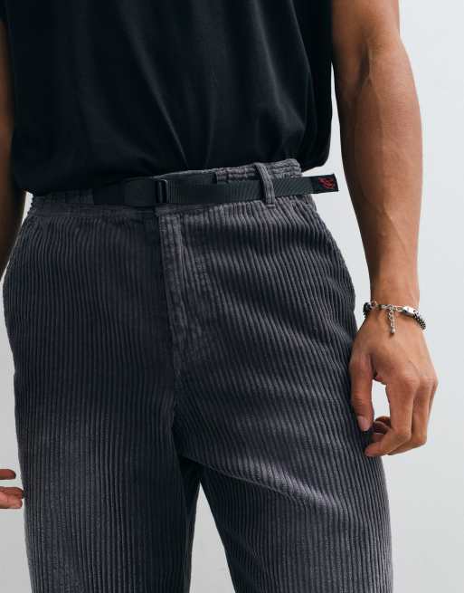 Gramicci baggy chunky cord trousers in charcoal, 4 of 5