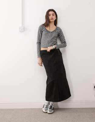 [Gramicci] Gramicci Baker midi skirt in black L Black