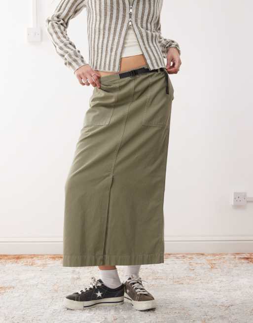 Gramicci baker midi skirt in herb pigment , 2 of 5