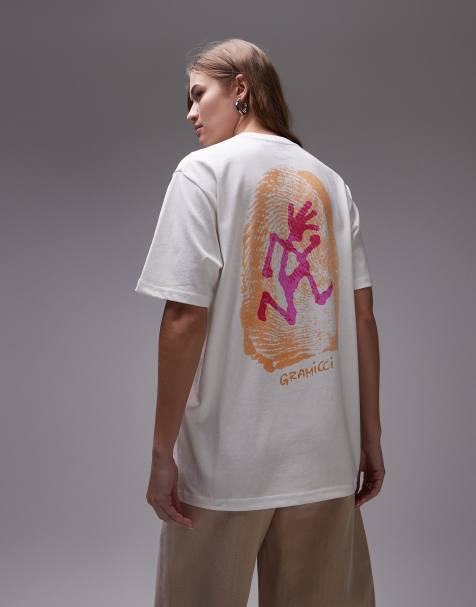 Gramicci – Biały T-shirt z grafiką - view 1