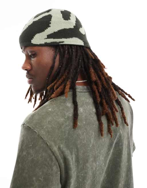 Gramicci burly runningman beanie in oak green | ASOS