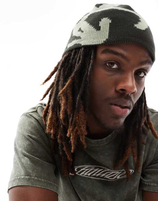 Gramicci burly runningman beanie in oak green | ASOS