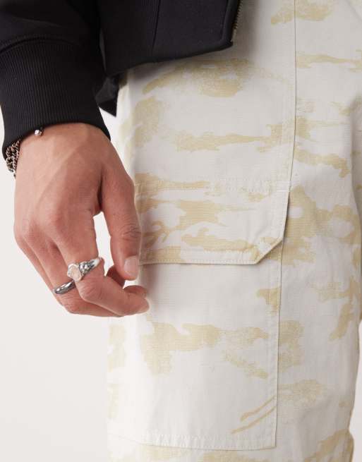 Gramicci canvas camo pants in beige, 5 of 5