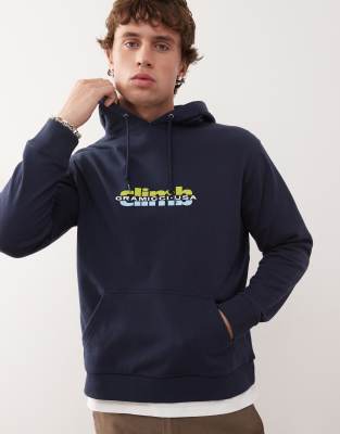 Gramicci Gramicci cilmb graphic hoodie in navy