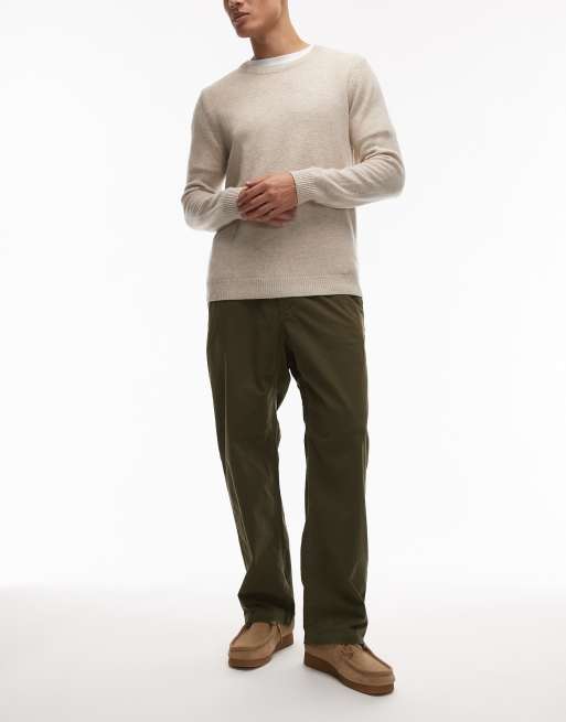 Gramicci cliff straight leg pants in khaki green | ASOS