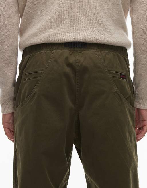 Gramicci cliff straight leg pants in khaki green, 5 of 5