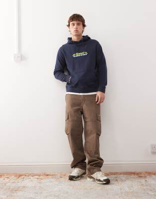 Gramicci Climb Graphic Hoodie In Navy