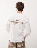 [Gramicci] Gramicci climbing equipment graphic long sleeve t-shirt in white XL White