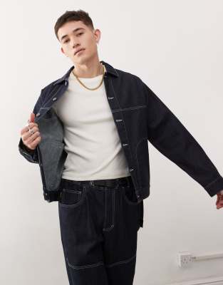 Gramicci Gramicci co-ord meadows ranch jacket in raw rinse-Navy