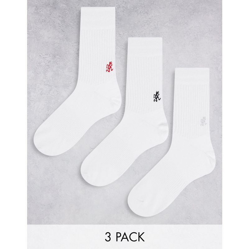 18mdM Calzini Gramicci - Confezione da 3 paia di calzini basic bianchi