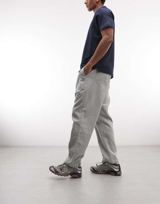 Gramicci cord loose tapered trousers in smokey grey, 2 of 5