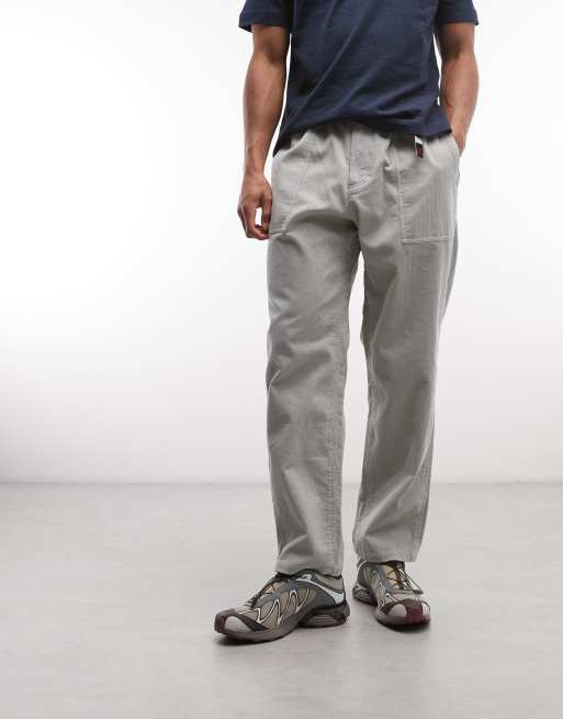 Gramicci cord loose tapered trousers in smokey grey, 3 of 5