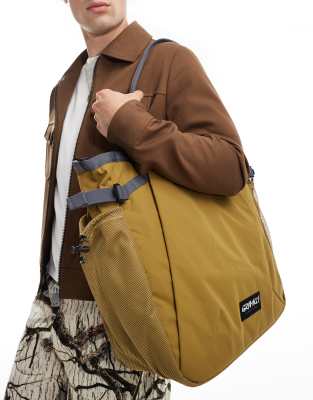 cordura tote bag in tan-Neutral