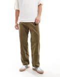 [Gramicci] Gramicci corduroy double knee pants in light brown-Green S KHAKI