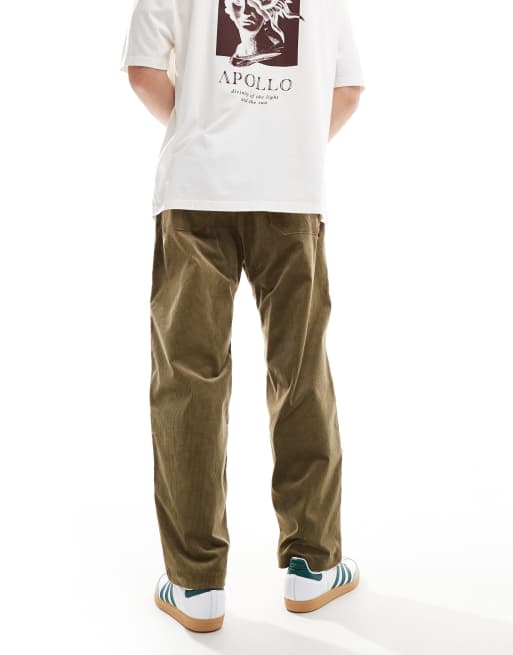 Gramicci corduroy double knee pants in light brown | ASOS