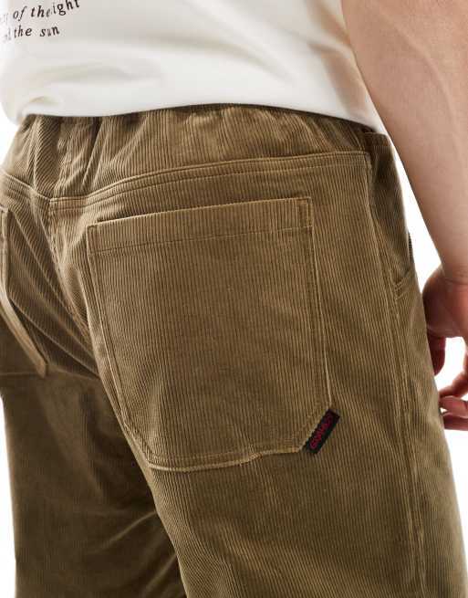 Gramicci corduroy double knee pants in light brown | ASOS
