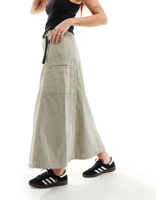 A line cotton maxi skirt best sale