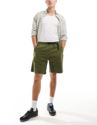 Shop Gramicci Cotton Twill G Short In Khaki-green